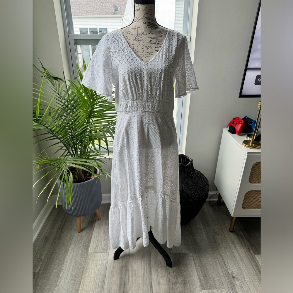 Ann Taylor  maxi dress Lace Inlay Size 10